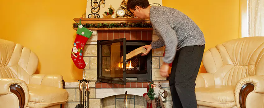 Rusted Metal Fireplace Restoration in Burlington, Kentucky